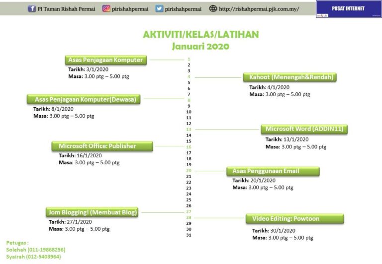 Jadual Januari 2020
